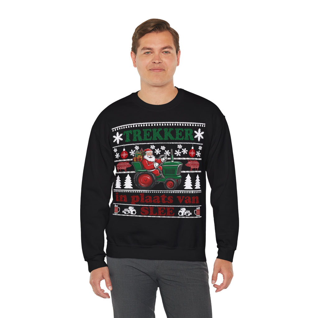 Trekker in plaats van slee Ugly Christmas Sweater