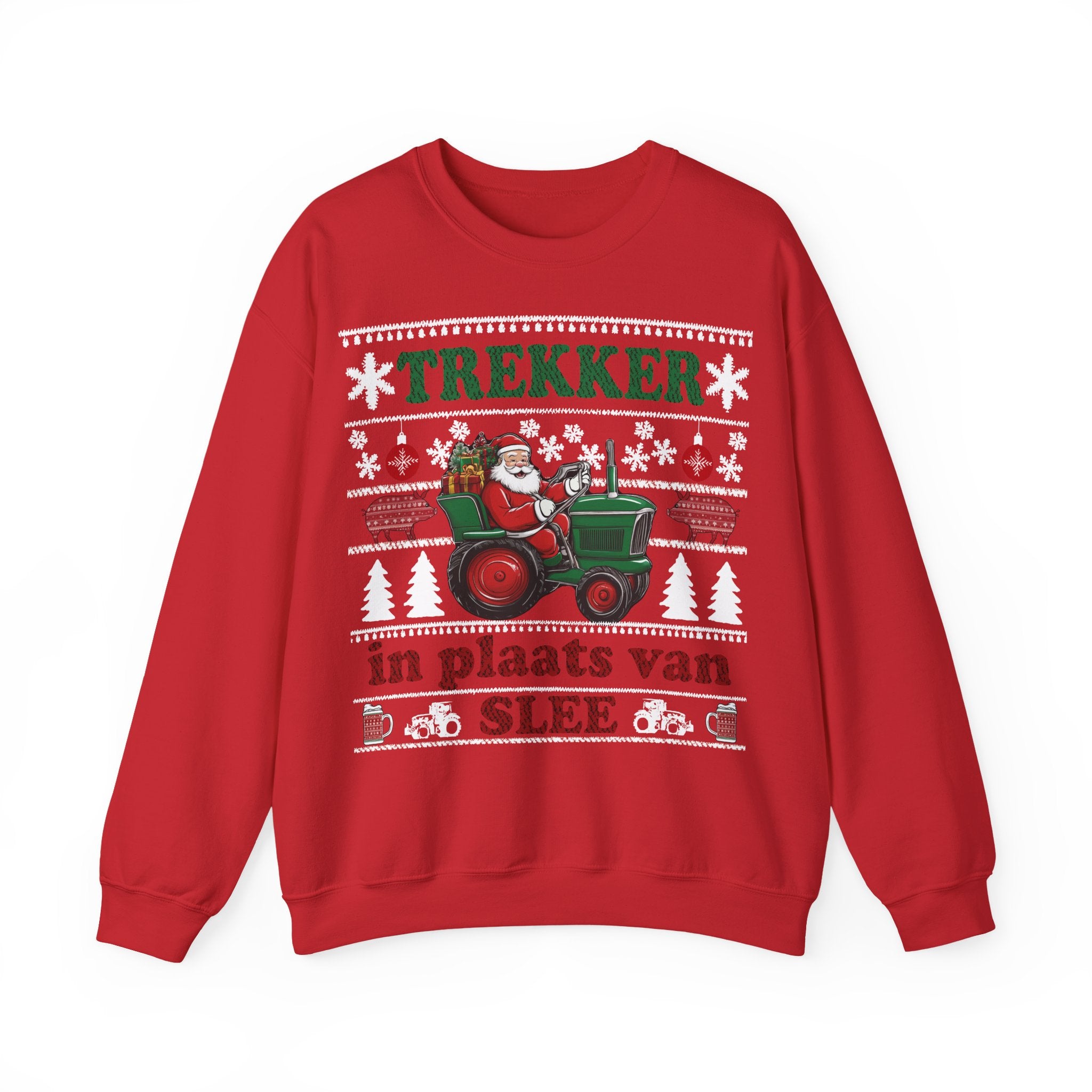Trekker in plaats van slee Ugly Christmas Sweater