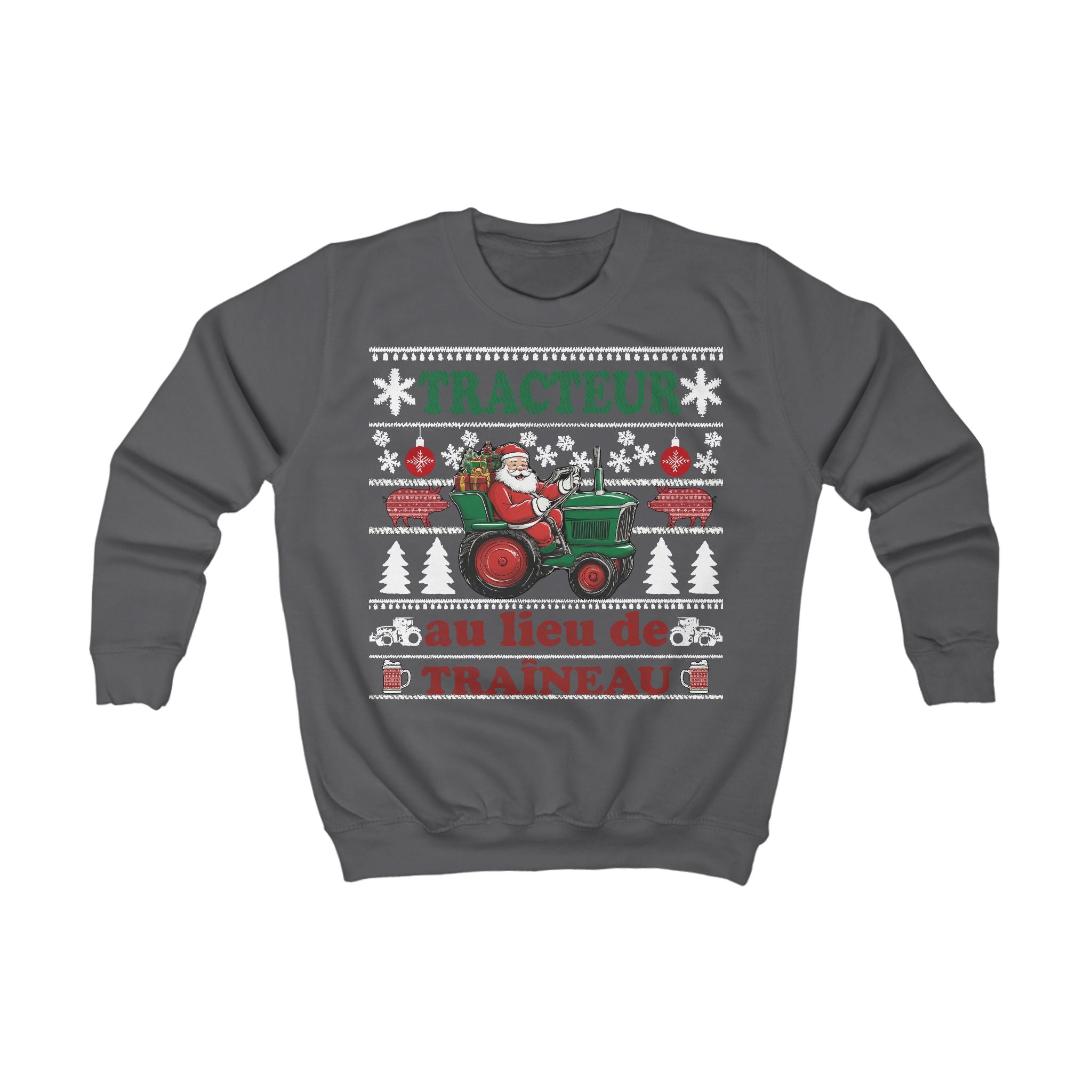 Sweatshirt enfant Trecteur au lieu de Traîneaux