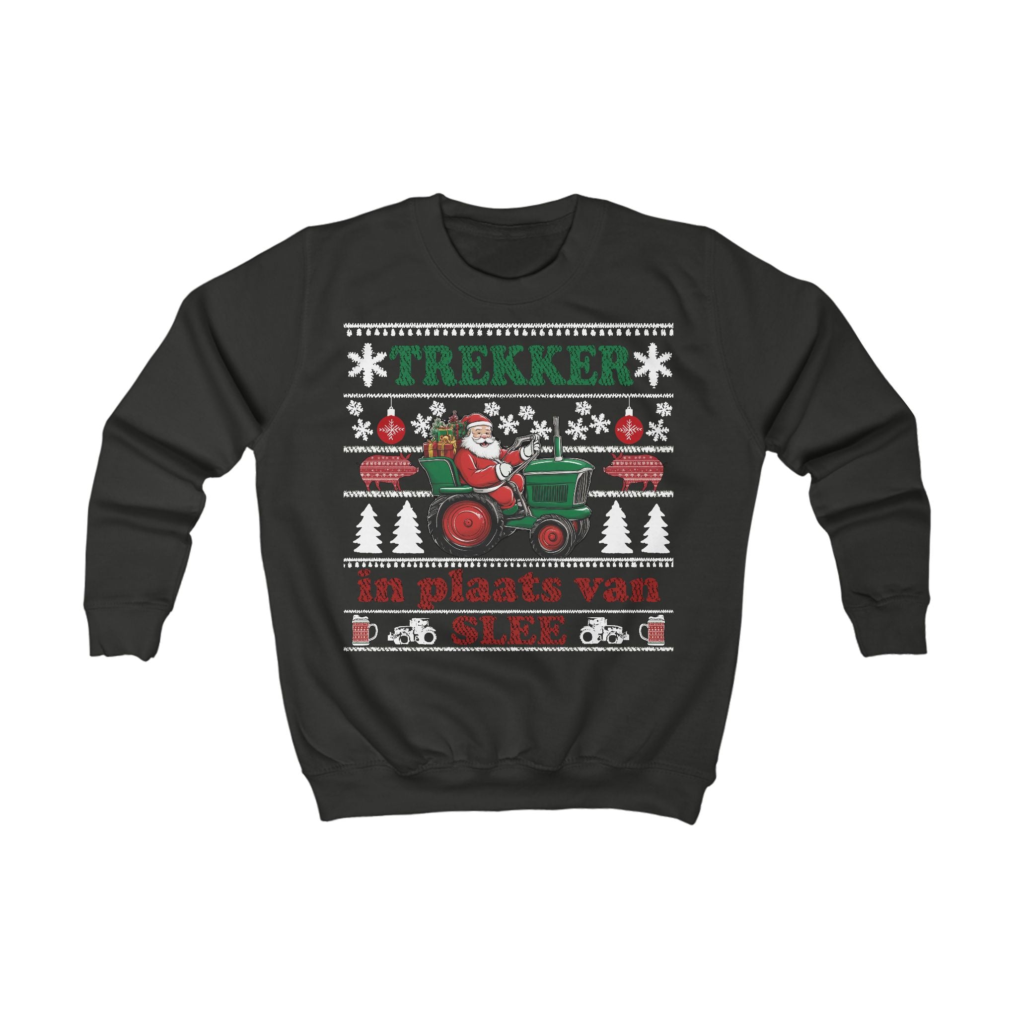 Trekker in plaats van slee Ugly Christmas Sweater voor kinderen