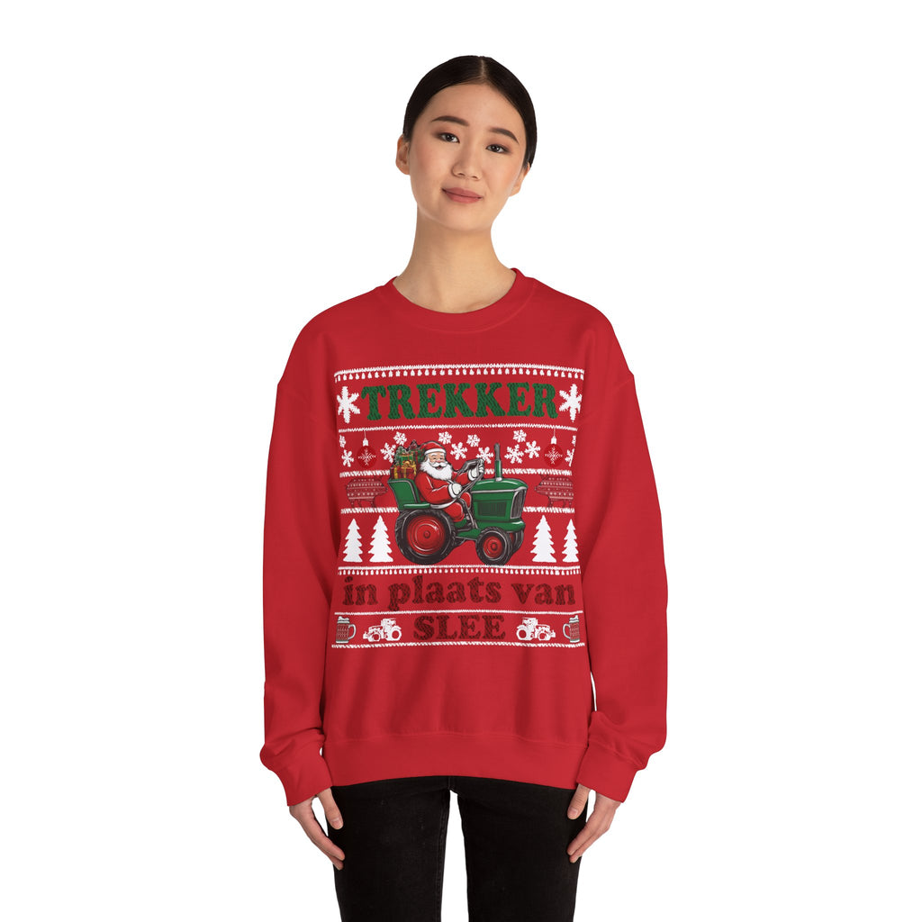 Trekker in plaats van slee Ugly Christmas Sweater