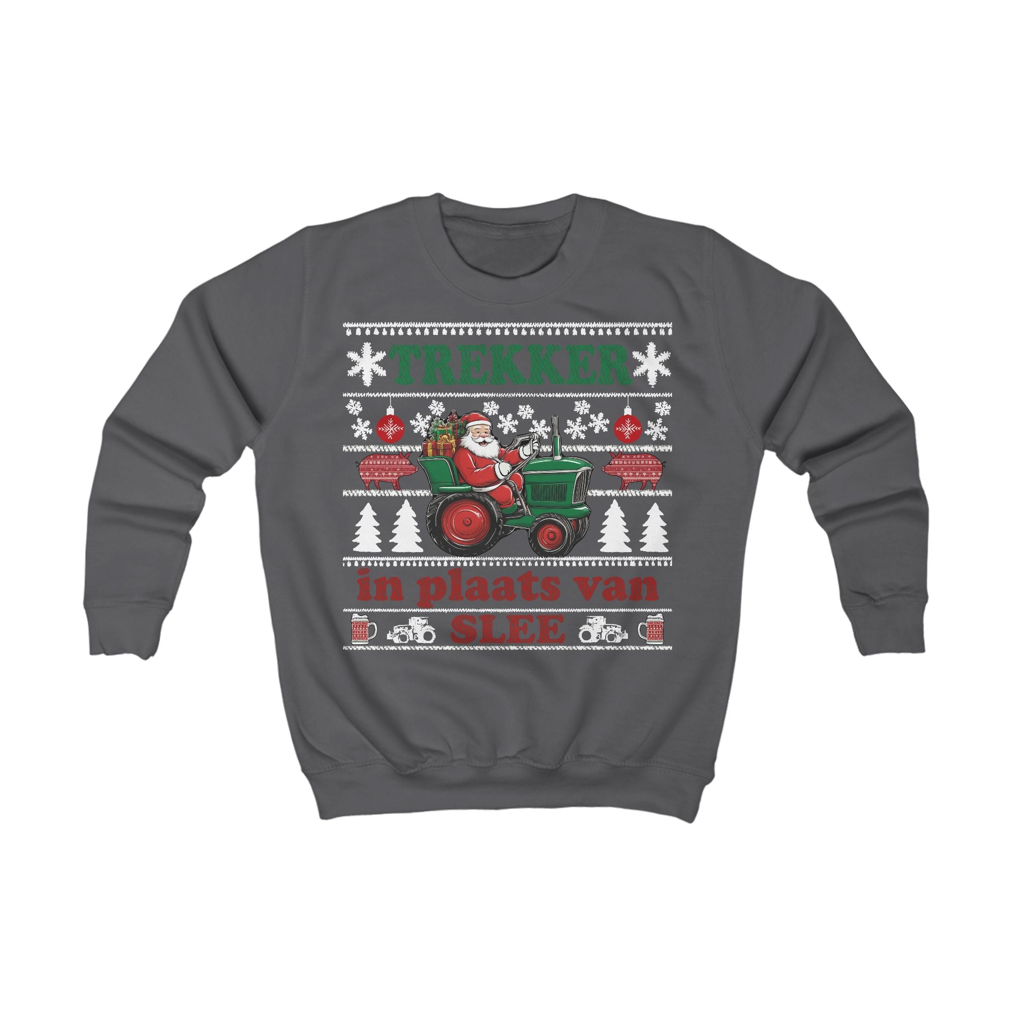 Trekker in plaats van slee Ugly Christmas Sweater voor kinderen