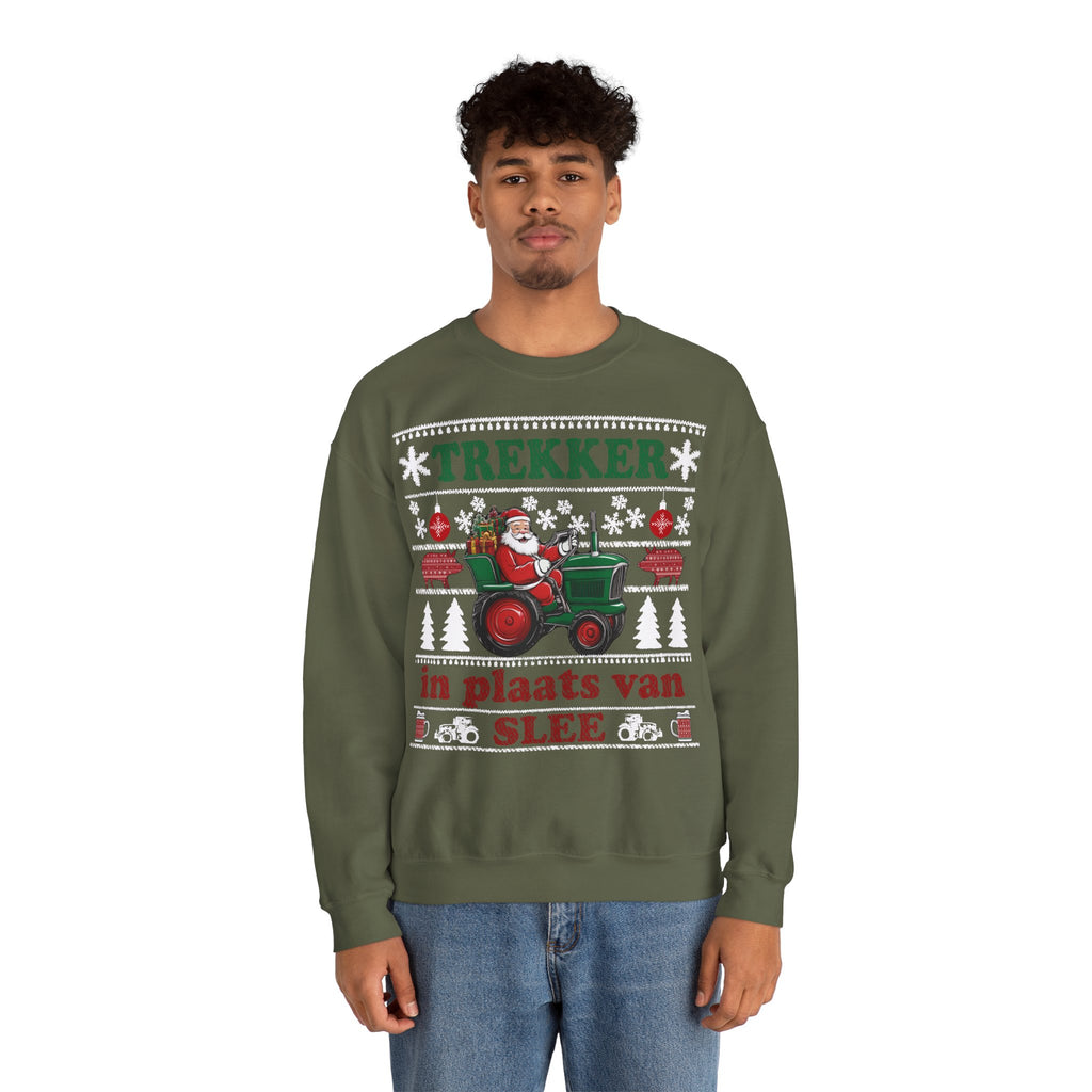 Trekker in plaats van slee Ugly Christmas Sweater
