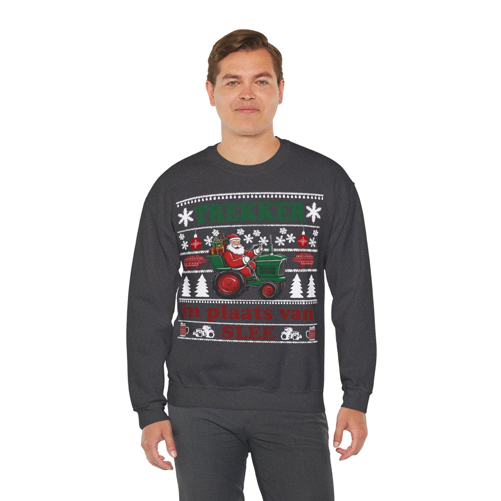 Trekker in plaats van slee Ugly Christmas Sweater