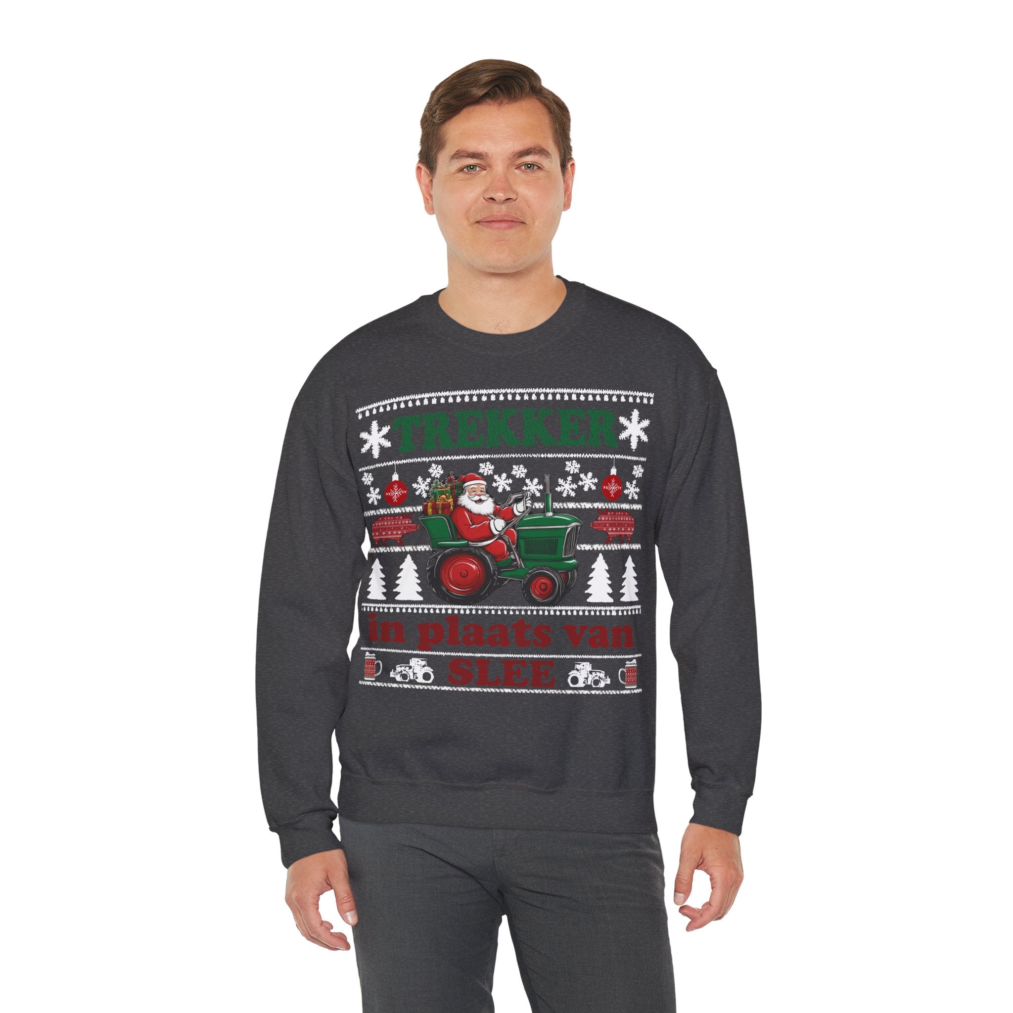 Trekker in plaats van slee Ugly Christmas Sweater