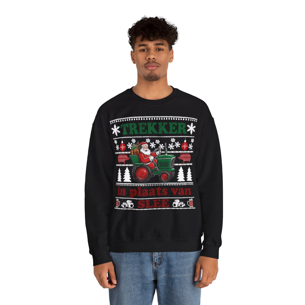 Trekker in plaats van slee Ugly Christmas Sweater