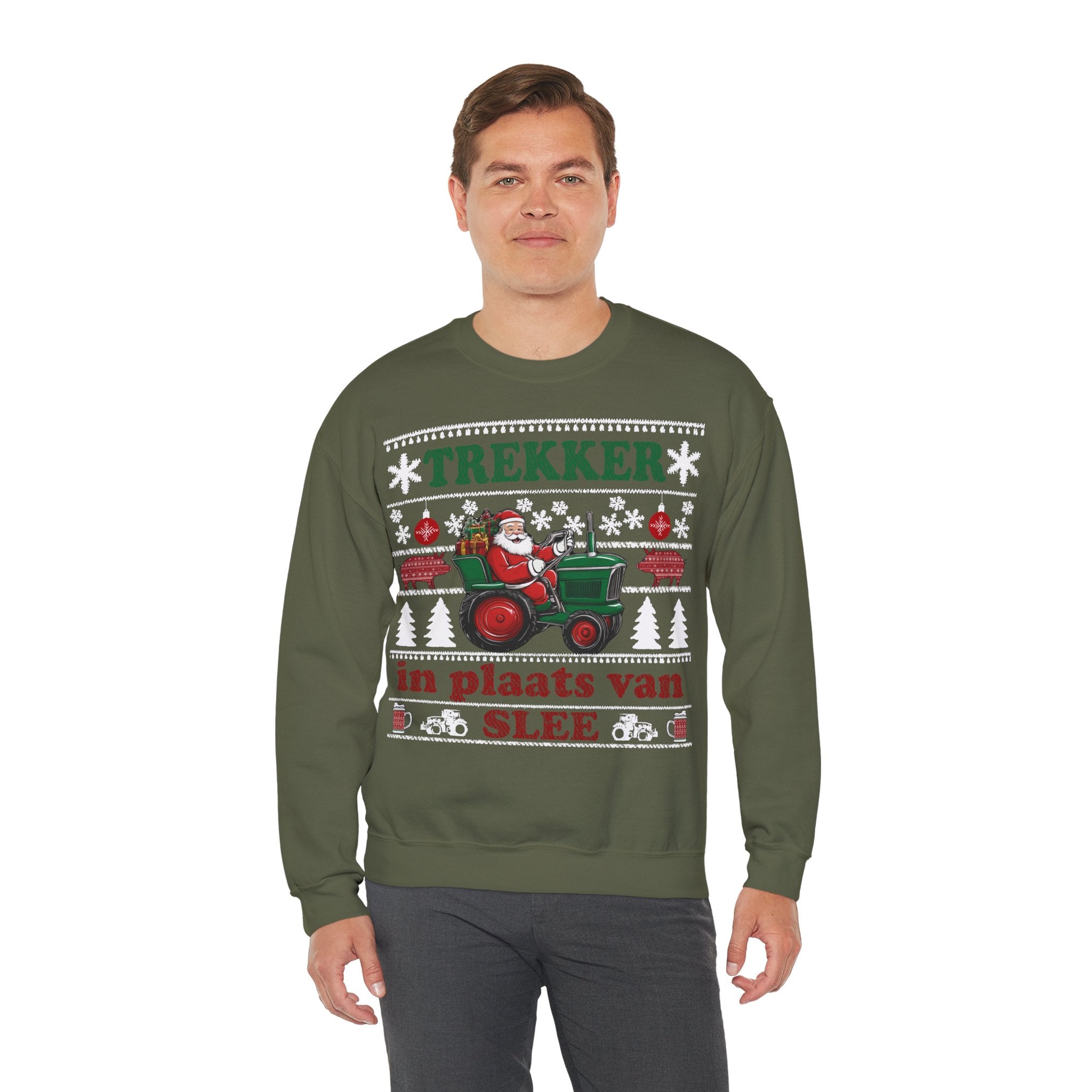 Trekker in plaats van slee Ugly Christmas Sweater