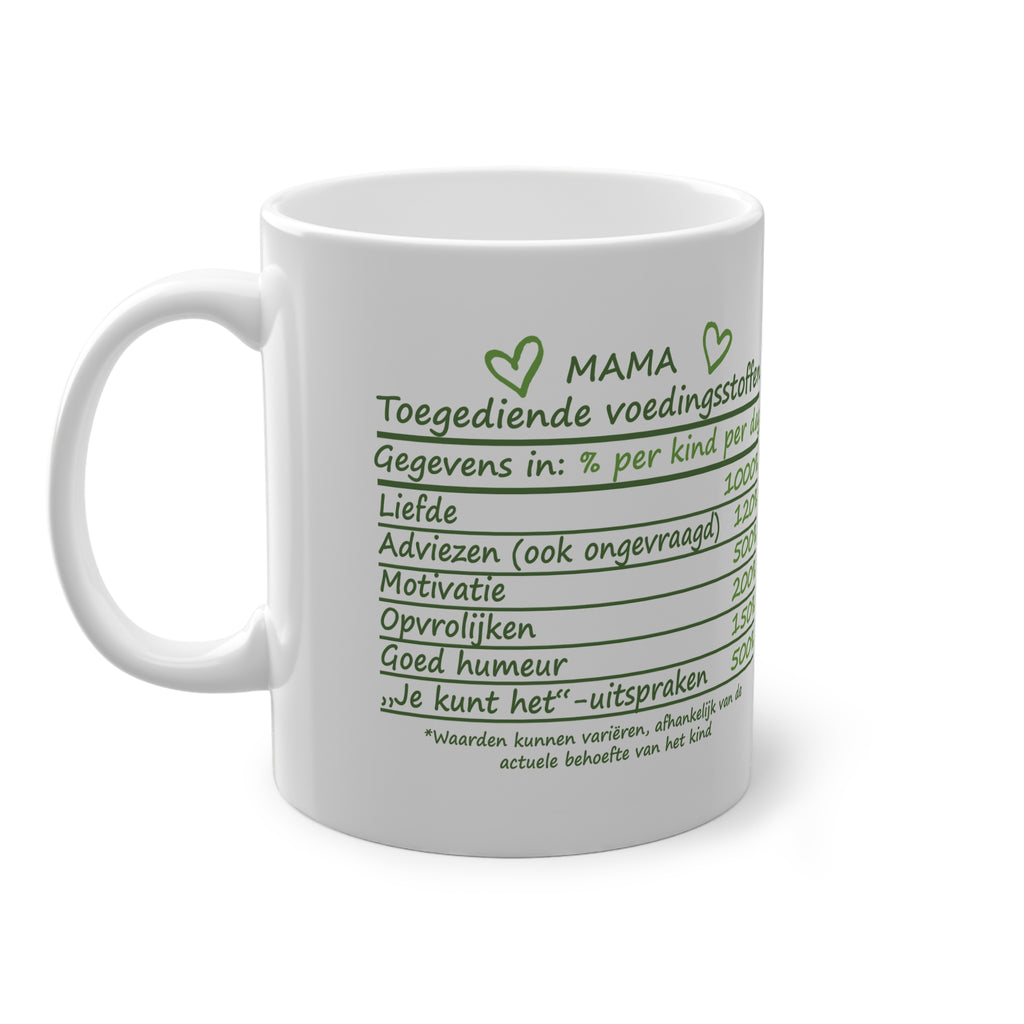 Bedankt Mama tekst op mok van hoge kwaliteit voor buitenmensen