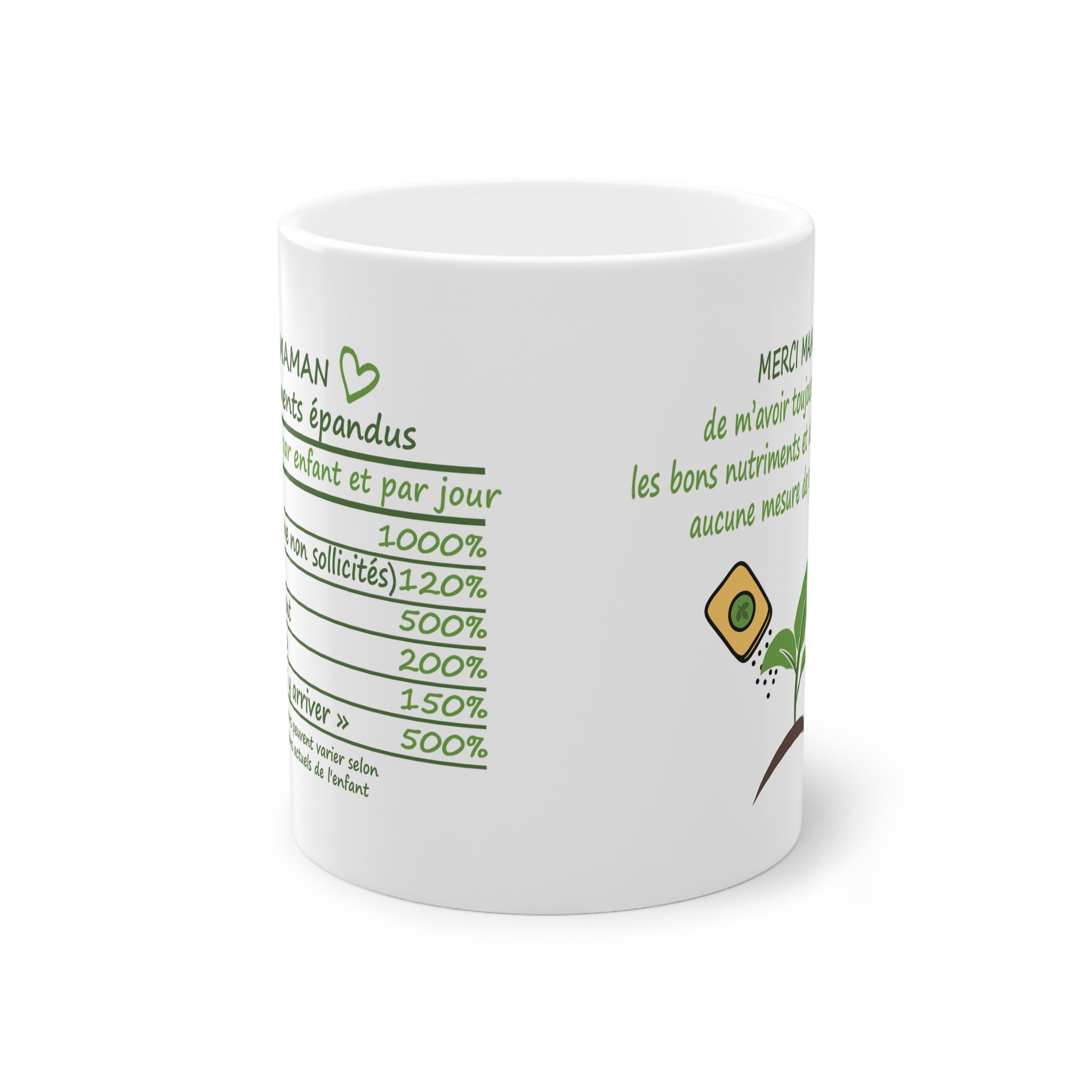 Design exclusif Merci Maman inscription durable pour heroine de la ferme