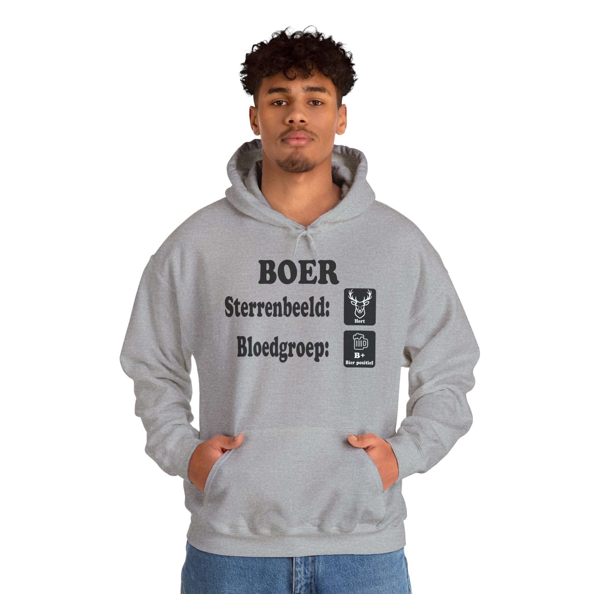 Warme boeren hoodie voor iedereen met een groen-geel hart voor landbouw.